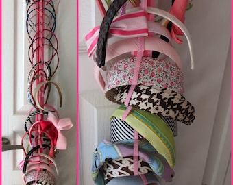 Hanging Headband Organizer with Elastic - 342 color combinations