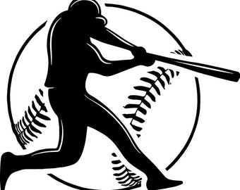 Baseball Logo #22 Player Tournament Ball Bat League Equipment School Team Game Field Sport Logo.SVG .EPS .PNG Vector Cricut Cut Cutting File