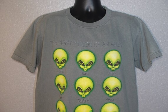 1996 RARE Alien Workshop - The Many Moods of an Alien - Skater Grunge Punk Aliens Work Vintage T-Shirt