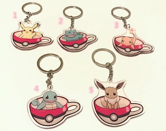 Pokecup - Pokemon in a cup Acrylic Keychain by Nano Angels (ita bag)
