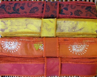 Silk Sari Ribbon, Silk Trim, 4 colors, A31