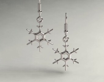 Snowflake Silver Earrings