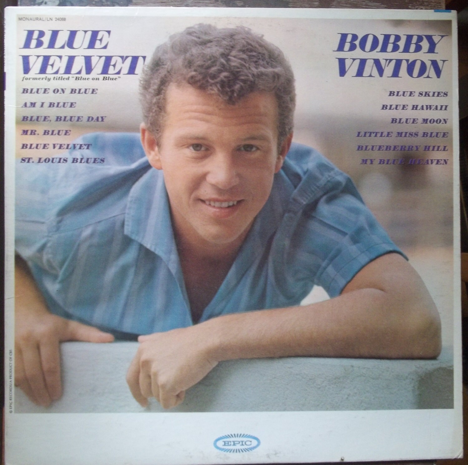 Bobby Vinton Blue Velvet Vintage Record Album Vinyl LP