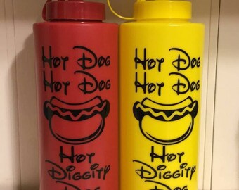 Hot Dog Hot Diggity Dog Ketchup & Mustard Condiment Holder Disney
