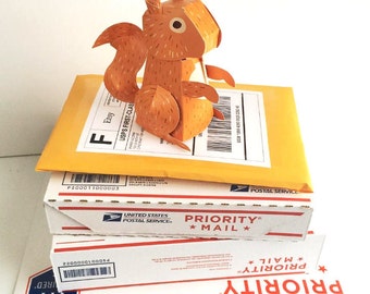 Paper Squirrel Box DIY Papercrafting Kit