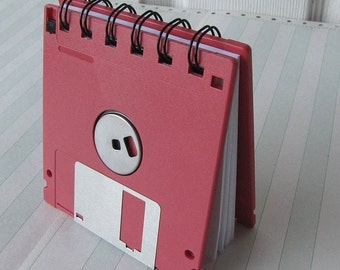 Watermelon Red Recycled Geek Gear Blank Floppy Disk Mini Notebook