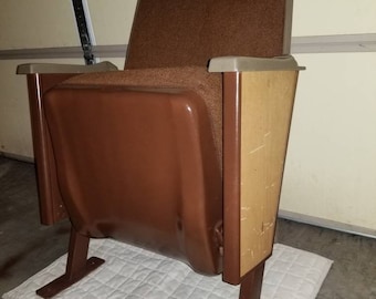 Vintage Movie Theater Theatre Auditorium Seat Chair 1978 Art Deco