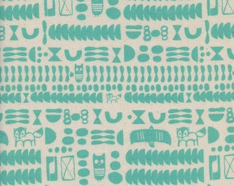 Charms - Turquoise from Flower Shop by Alexia Marcelle Abegg for Cotton + Steel