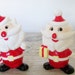 Vintage Santa Claus Salt and Pepper Shakers Christmas Shakers Whimsical Santas 1980s
