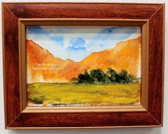 Original Painting, Lanscape Painting, Rescued Frame, Original Art, Winjimir, Home Decor, Office Decor, Design, Recycled, Wall Art, Gift,