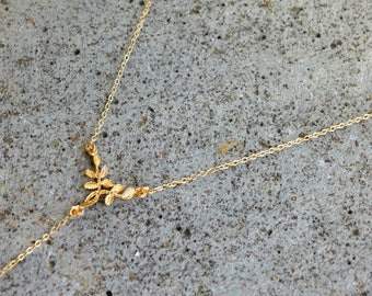 Y Necklace Gold, Dainty Lariat Necklace, Gold Lariat, Y Necklace For Women, Y Chain Necklace, Y Gold Necklace Chain, Delicate Y Necklace