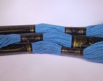 Skein N856 GT blue turquoise cotton mouline 8 M