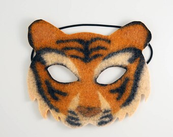 Felt Tiger Mask, Lao Hu Tiger Mask Orange, Felt Children's Mask
