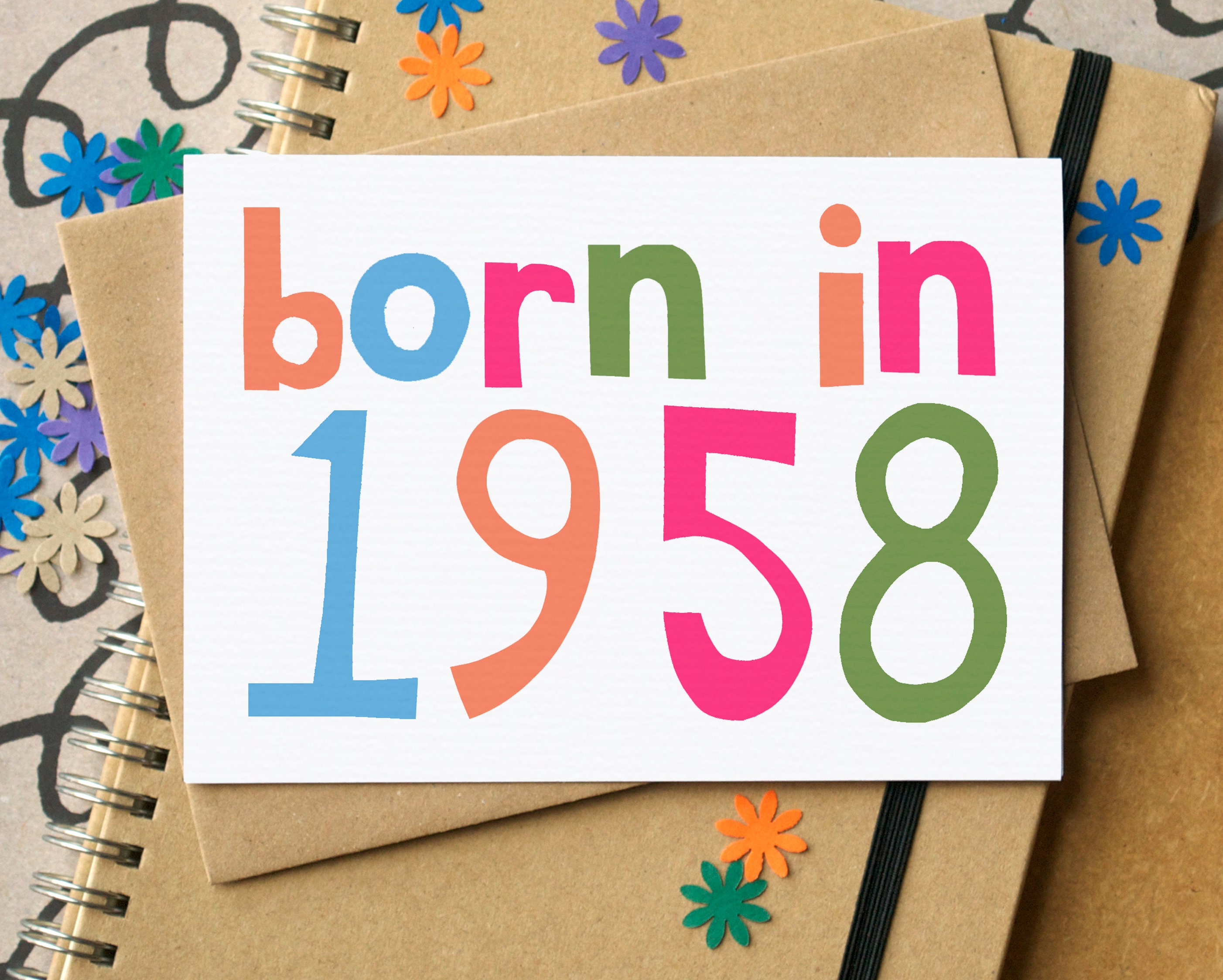 60 Geburtstagskarte geboren in 1958 Karte sechzigsten