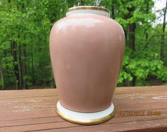 Vintage Fitz & Floyd Peach Renaissance Vase FF Japan