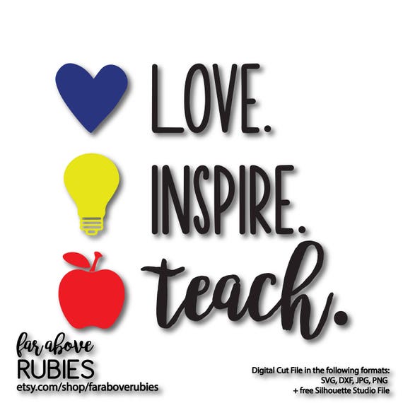 Download Love Inspire Teach Heart Light Bulb Apple School Teacher