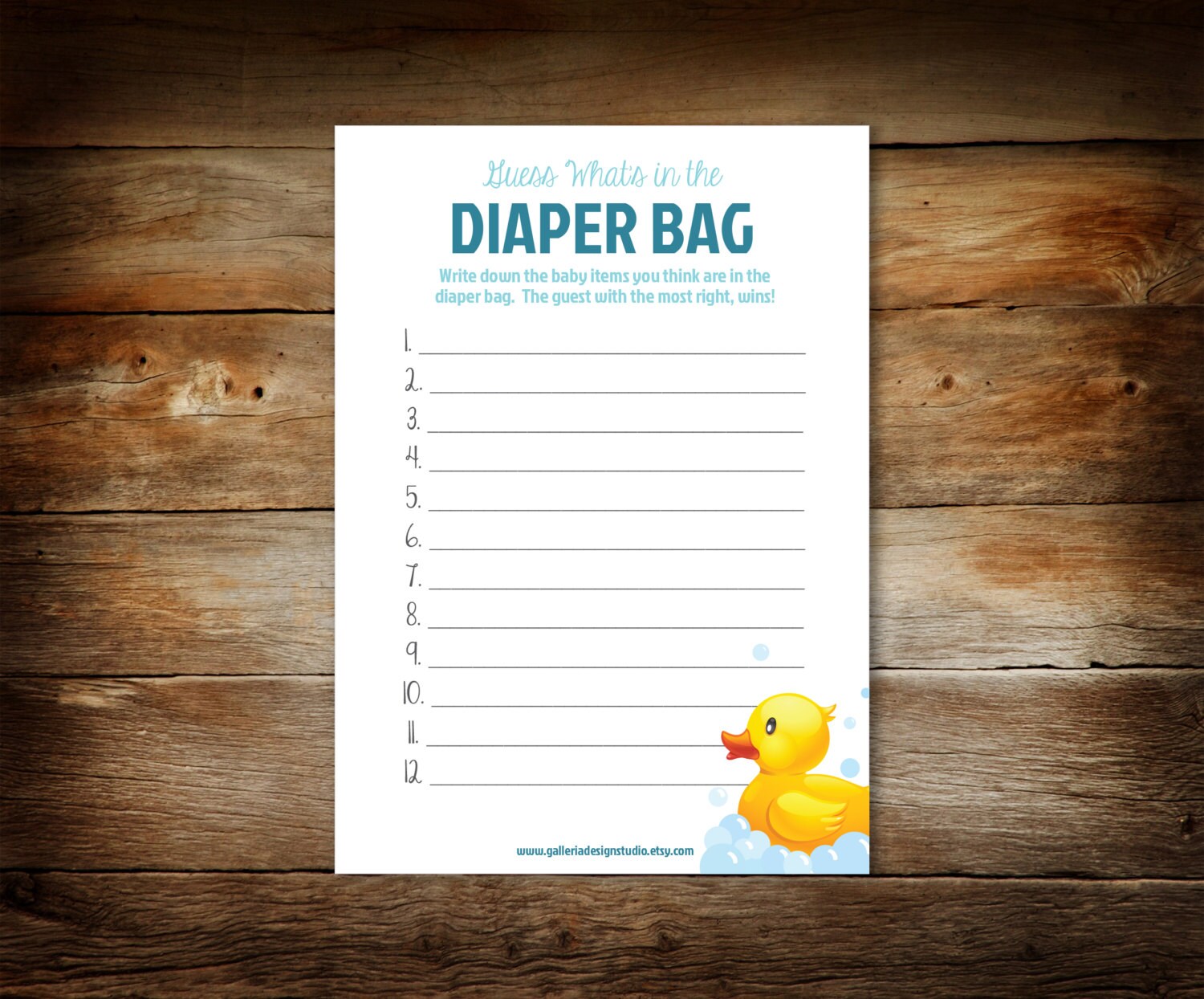Baby Shower Game Rubber Duck Shower Game Rubber Duck Baby
