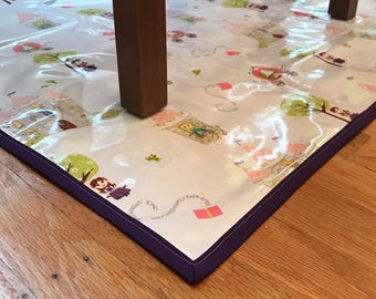 Princess Fairtale with Plum Trim - 36x42 Reversible Splat Mat