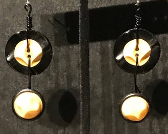 Vintage Repurposed Button Earrings