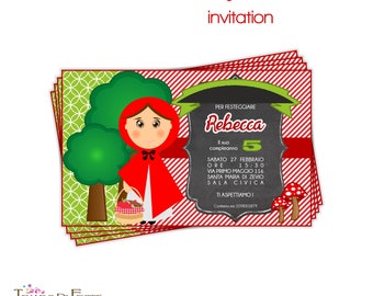 little red riding hood invitation