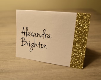 Wedding Place Cards, Wedding Place Cards, Gold Glitter Place Cards, Silver Glitter Place Cards, Glitter Place Cards Place cards