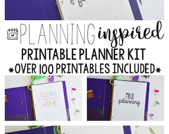 Household Binder Set, Household Planner, Printable Planner Kit, Budget Planner, Meal Planner, Mom Planner, Home Organization