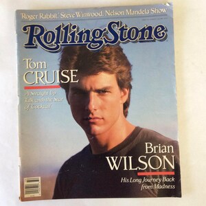 Vintage Rolling Stone Magazine Tom Cruise/Brain Wilson/1988