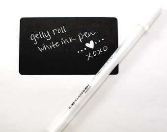 Sakura Gelly Roll White Pen | Smooth fine point white ink pen | archival & waterproof - great for black paper, scrapbooking, journaling