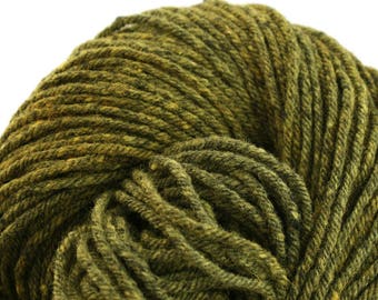 Hand Dyed Aran weight mini Empire Rambouillet Wool 213 yds 4oz Daffodil