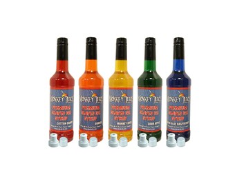 5 Bottles of Premium Snow Cone Syrup - Made with Pure Cane Sugar