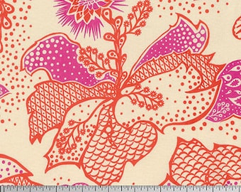 True Colors by Anna Maria Horner for Free Spirit - Filigree - Coral - FQ Fat Quarter cotton quilt fabric