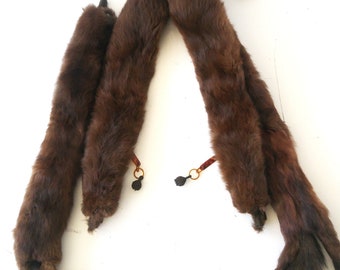 MINK STOLE 4 Full Pelts, Vintage