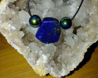 Lapis Lazuli with Glass Beads
