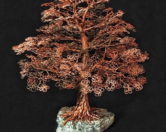 Wire Tree Sculpture, Tree of Life, Home Decor Made to Order Copper Metal Trees Handmade Sculptures Birthday Gift Anniversary