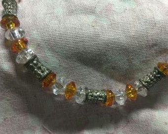 Bronze and gold white beads