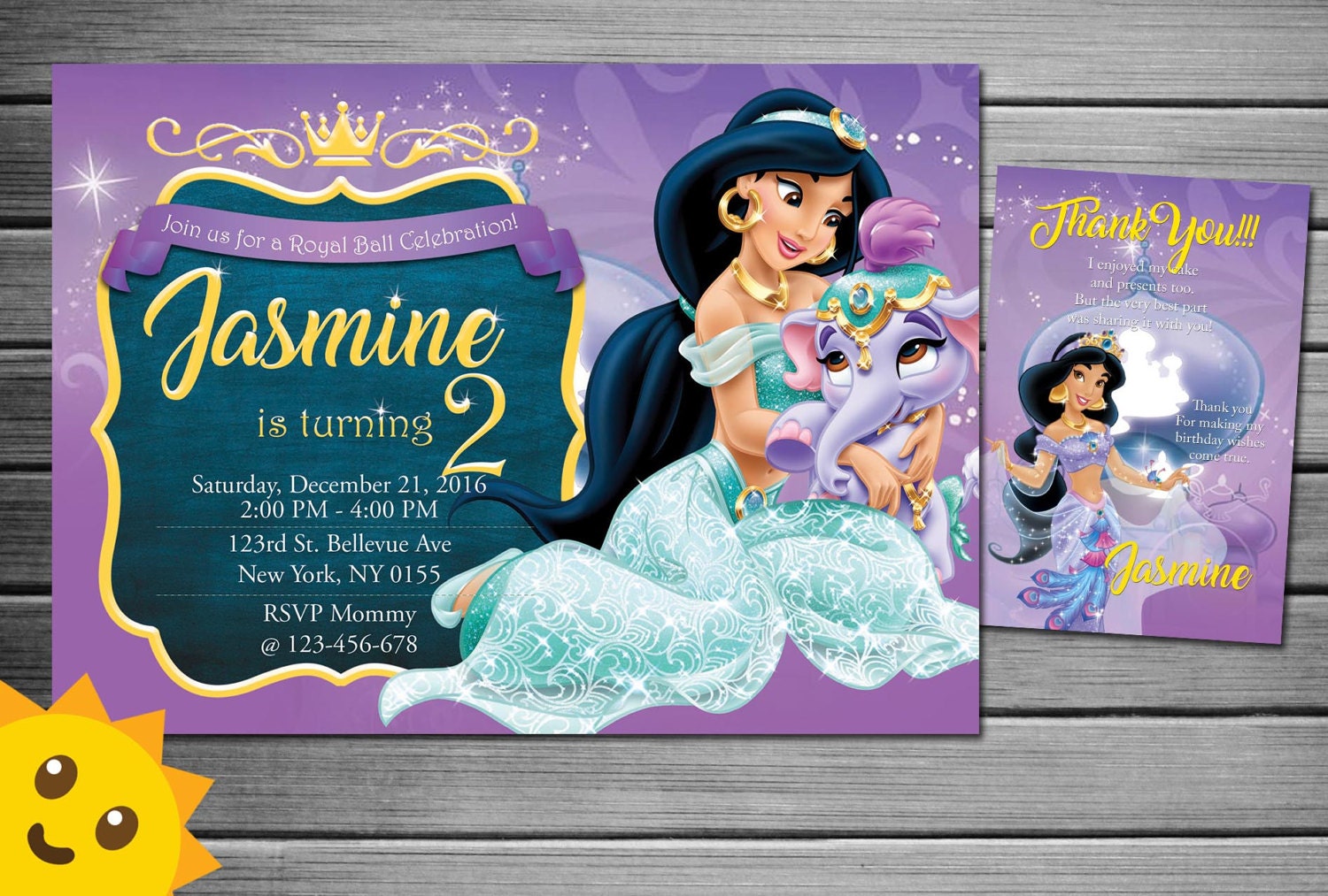 Princess Jasmine Invitation Jasmine Invitation Jasmine Princess 