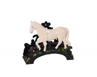 Sweet Meadow Garden Hose Holder with Pony scene