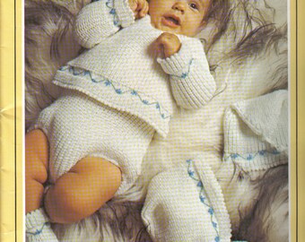 Baby layette vintage knitting pattern -Immediate download