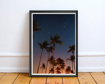 Palm Trees Dusk Sky,Art,Photo,Digital,Download,Decor,Home,Office,Tree,Nature,Dusk,Sunset,Coast,Coastal