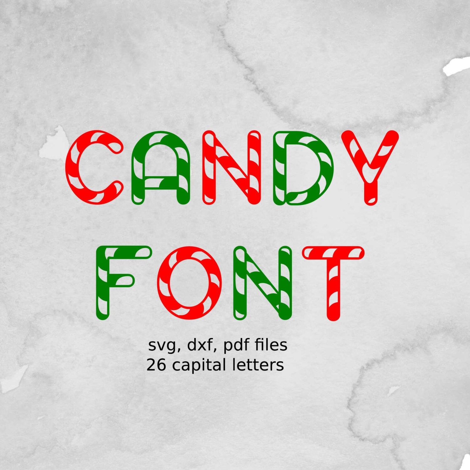 Candy font files vector design for cutting machines