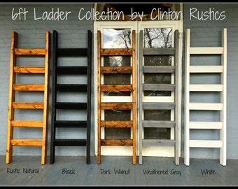 6ft x 21 "Jonathan Collection" Blanket Ladder - Handcrafted in the USA....