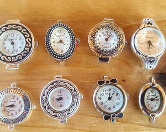 Silver Beading Watch Faces without rings, Round Beading Watch Face, Watch Jewelry, Watch Making, Watch Faces without jump rings