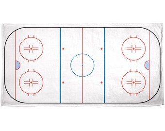 Hockey Rink All Over Beach Towel