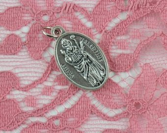 Saint Valentine Pray For Us Religious Medal - Patron of Lovers, Bee Keepers, Epilipsy and Fainting - Jewelry Supply