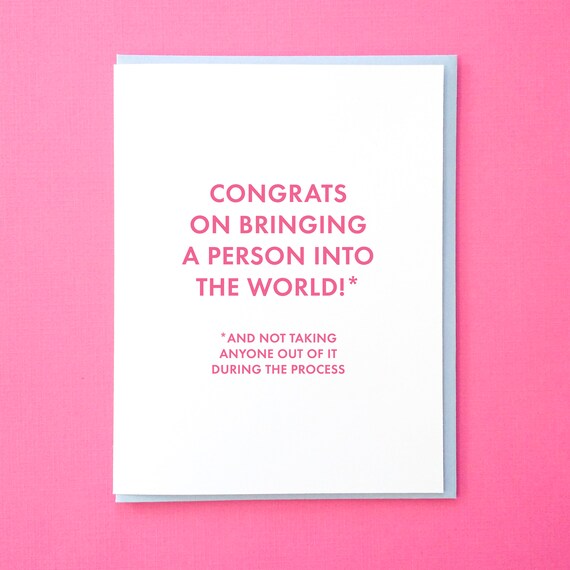 new baby congrats card