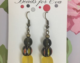 Autumn Carnival - handmade drop earrings