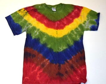 Shaman Stripes ~ Tie Dye T-Shirt (Gildan Ultra Cotton Size M) (One of a Kind)