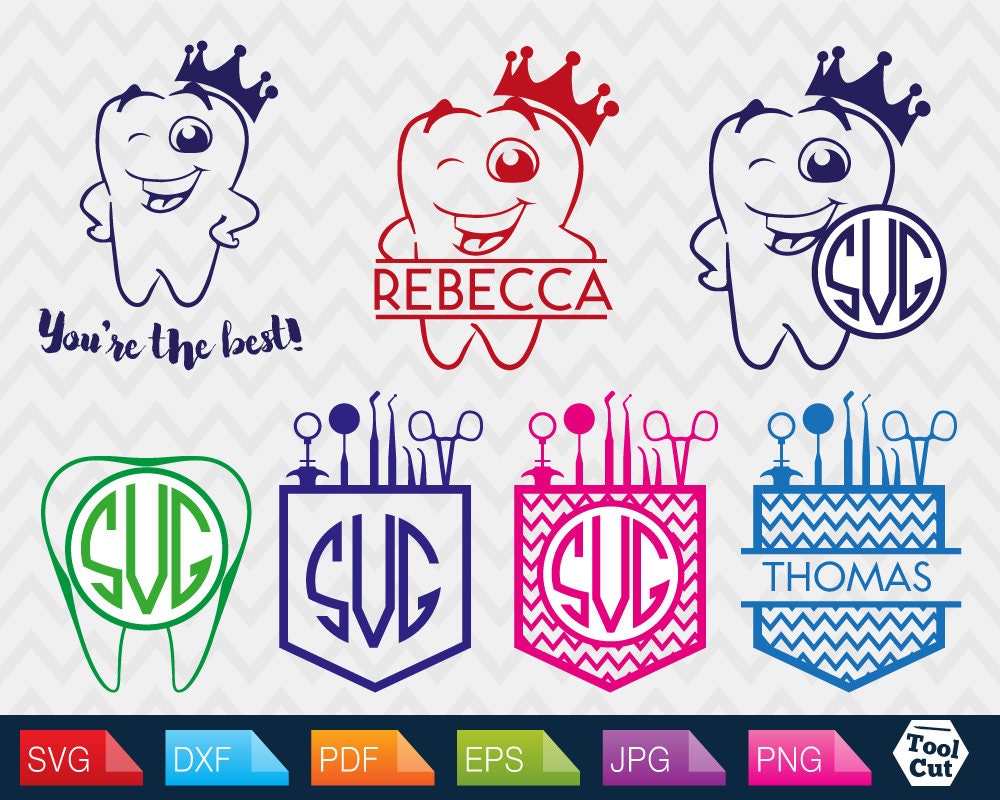 Download Dentist Monogram Frames Svg Teeth Round Border Svg Dental