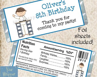 Karate Kids Candy Bar Wrappers with Foil Sheets Birthday Party Favors Custom Personalized