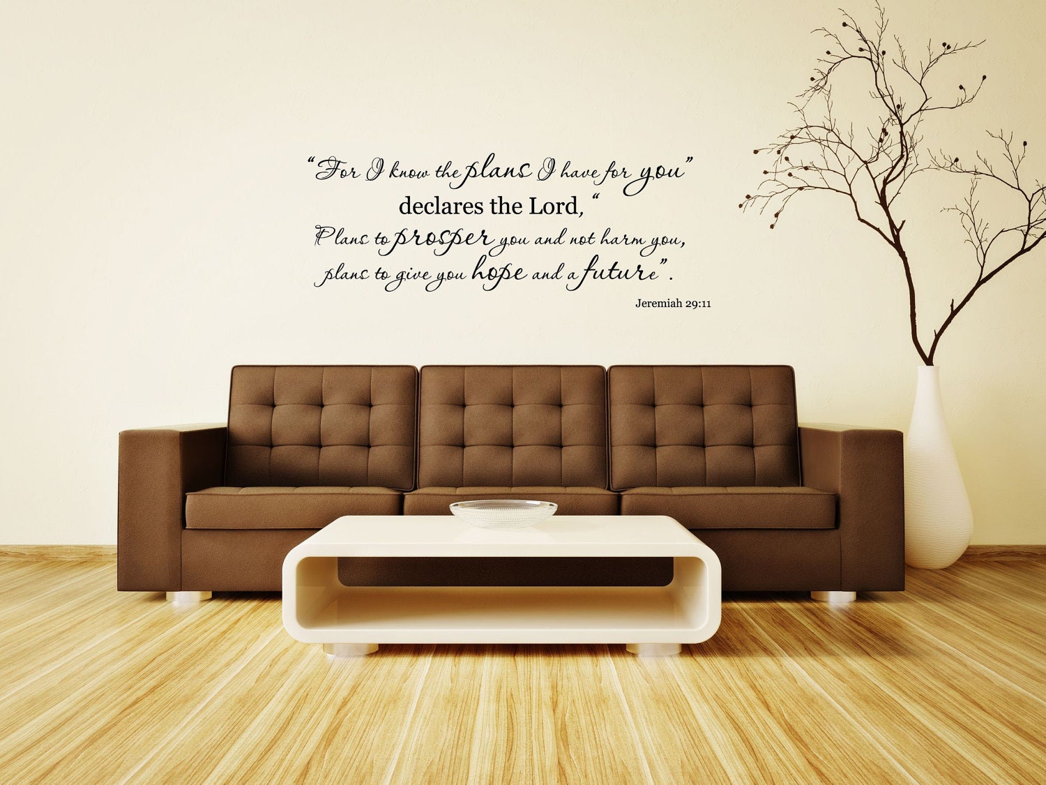 Jeremiah 2911 Bible Verse Vinyl Wall DecalFor I Know The Jeremiah 2911 Bible Verse Vinyl Wall DecalFor I Know The
